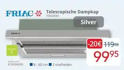 Eldi FRIAC Telescopische Dampkap TD6000IX aanbieding