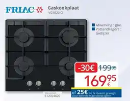 Eldi Friac gaskookplaat IVG4620 CI aanbieding