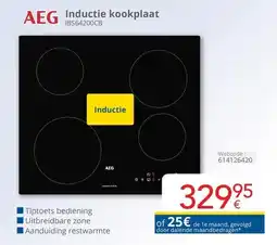 Eldi AEG Inductie kookplaat IBS64200CB aanbieding