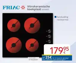 Eldi FRIAC Vitrokeramische kookplaat VKV6001 aanbieding