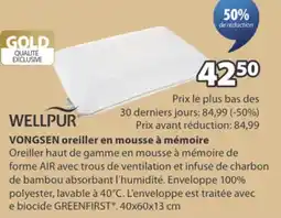 Jysk Vongsen oreiller en mousse a memoire aanbieding