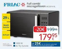 Eldi Friac Full combi microgolfoven MC3016 BL aanbieding