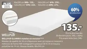WELLPUR GLOMMA matelas en mousse