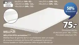 Jysk WELLPUR FRYA surmatelas aanbieding