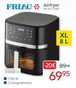 Eldi FRIAC Airfryer AIF 8117 WV aanbieding