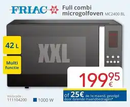 Eldi Friac full combi microgolfoven MC2400 BL aanbieding