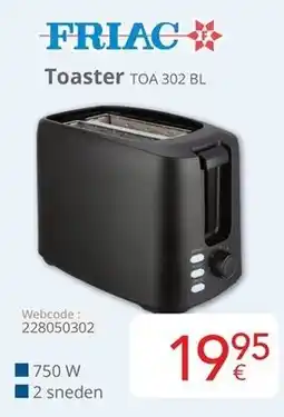 Eldi Friac Toaster TOA 302 BL aanbieding