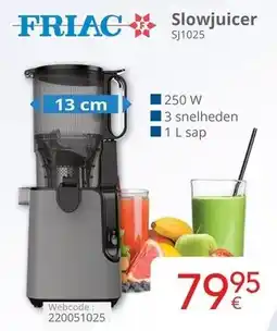 Eldi Friac slowjuicer SJ1025 aanbieding