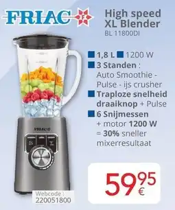 Eldi Friac high speed XL Blender BL 11800DI aanbieding