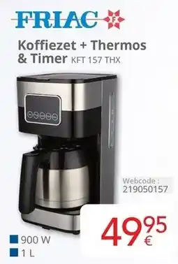 Eldi Friac Koffiezet + Thermos & Timer KFT 157 THX aanbieding
