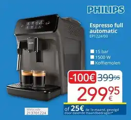 Eldi Philips Espresso full automatic EP1224/00 aanbieding