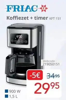 Eldi Friac Koffiezet + timer KFT 151 aanbieding