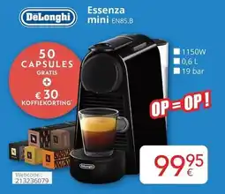 Eldi DeLonghi Essenza mini EN85.B aanbieding