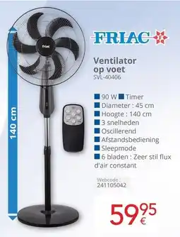 Eldi Friac Ventilator op voet SVL-40406 aanbieding