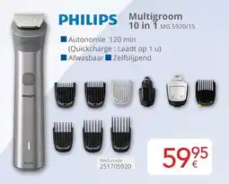 Eldi Philips multigroom 10 in 1 MG 5920/15 aanbieding