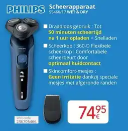 Eldi Philips Scheerapparaat S5466/17 WET & DRY aanbieding