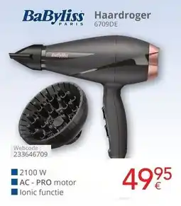 Eldi BaByliss Haardroger 6709DE aanbieding