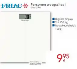 Eldi Friac personen weegschaal EPW-0100 aanbieding