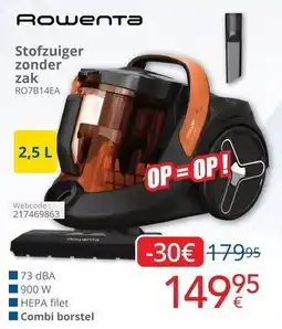 Eldi Rowenta Stofzuiger zonder zak RO7B14EA aanbieding
