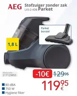Eldi AEG Stofzuiger zonder zak LX5-2-4DB Parket aanbieding