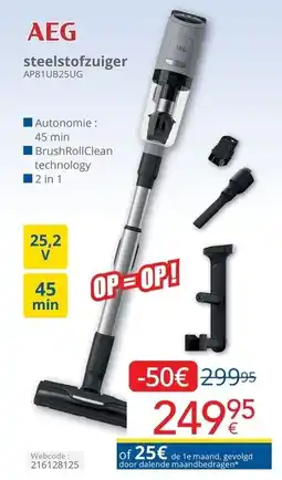 Eldi AEG steelstofzuiger AP81UB25UG aanbieding