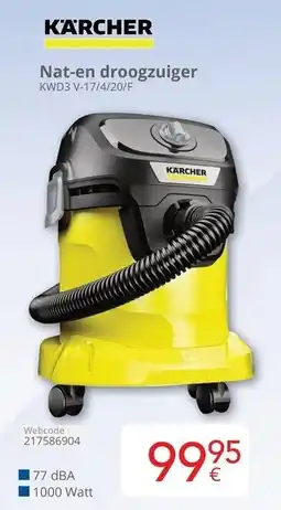Eldi Karcher Nat-en droogzuiger KWD3 V-17/4/20F aanbieding