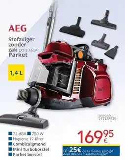 Eldi AEG Stofzuiger zonder zak LX7-2-ANIM Parket aanbieding