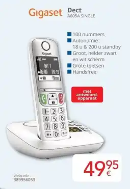Eldi Gigaset Dect A605A SINGLE aanbieding