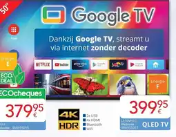Eldi Smart tech smart google ultra HD TV 50VA1 aanbieding
