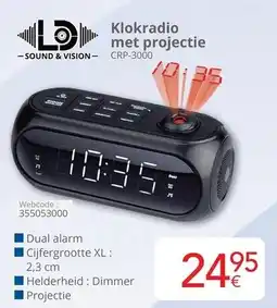 Eldi Klokradio met projectie CRP-3000 aanbieding
