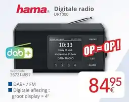 Eldi hama. Digitale radio DR1000 aanbieding