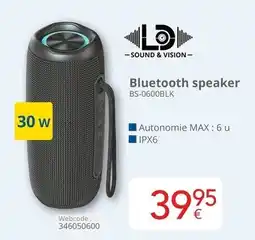 Eldi Bluetooth speaker BS-0600BLK aanbieding