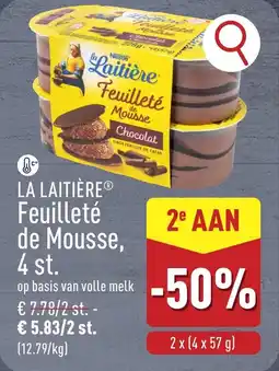 ALDI La Laitière Feuilleté De Mousse aanbieding