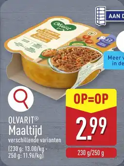 ALDI Olvarit Maaltijd aanbieding
