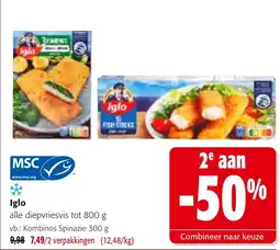 Colruyt Iglo Alle Diepvriesvis aanbieding