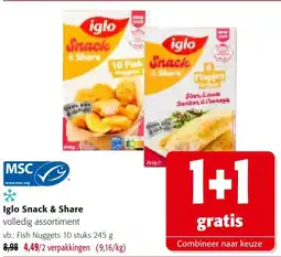 Colruyt Iglo Snack & Share aanbieding