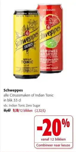 Colruyt Schweppes aanbieding