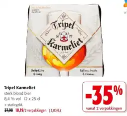 Colruyt Tripel Karmeliet sterk blond bier 8,4% vol aanbieding