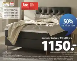 Jysk HEMLA + RESA sommier tapissier aanbieding