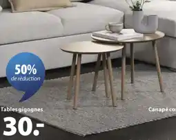 Jysk MUNKEBO tables gigognes aanbieding