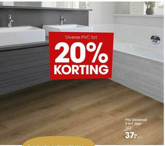 Kwantum Pvc Clickstrook 2 In 1 Jiggs aanbieding