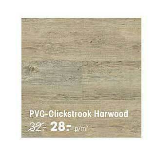 Kwantum Pvc Clickstrook Harwood aanbieding