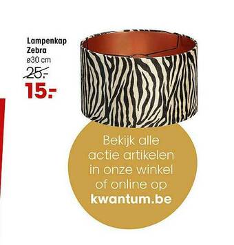 Kwantum Lampenkap Zebra aanbieding
