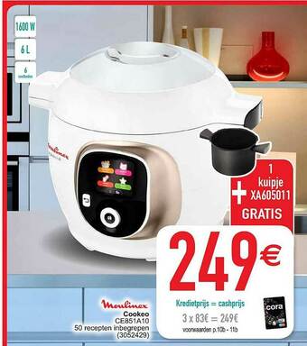 Cora Moulinex Cookeo aanbieding