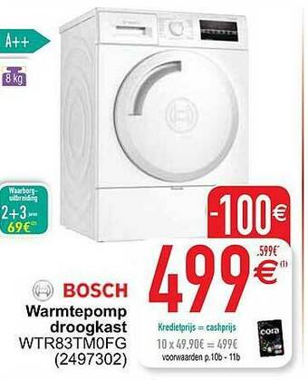 Cora Warmtepomp Droogkast aanbieding