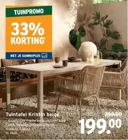 GAMMA Tuintafel Kristin Beige aanbieding