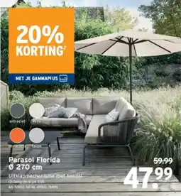 GAMMA Parasol Florida aanbieding