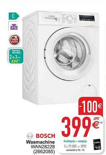 Cora Wasmachine aanbieding
