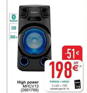 Cora High Power aanbieding