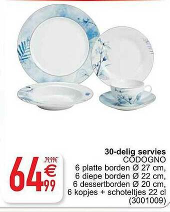 Cora 30 Delig Servies aanbieding